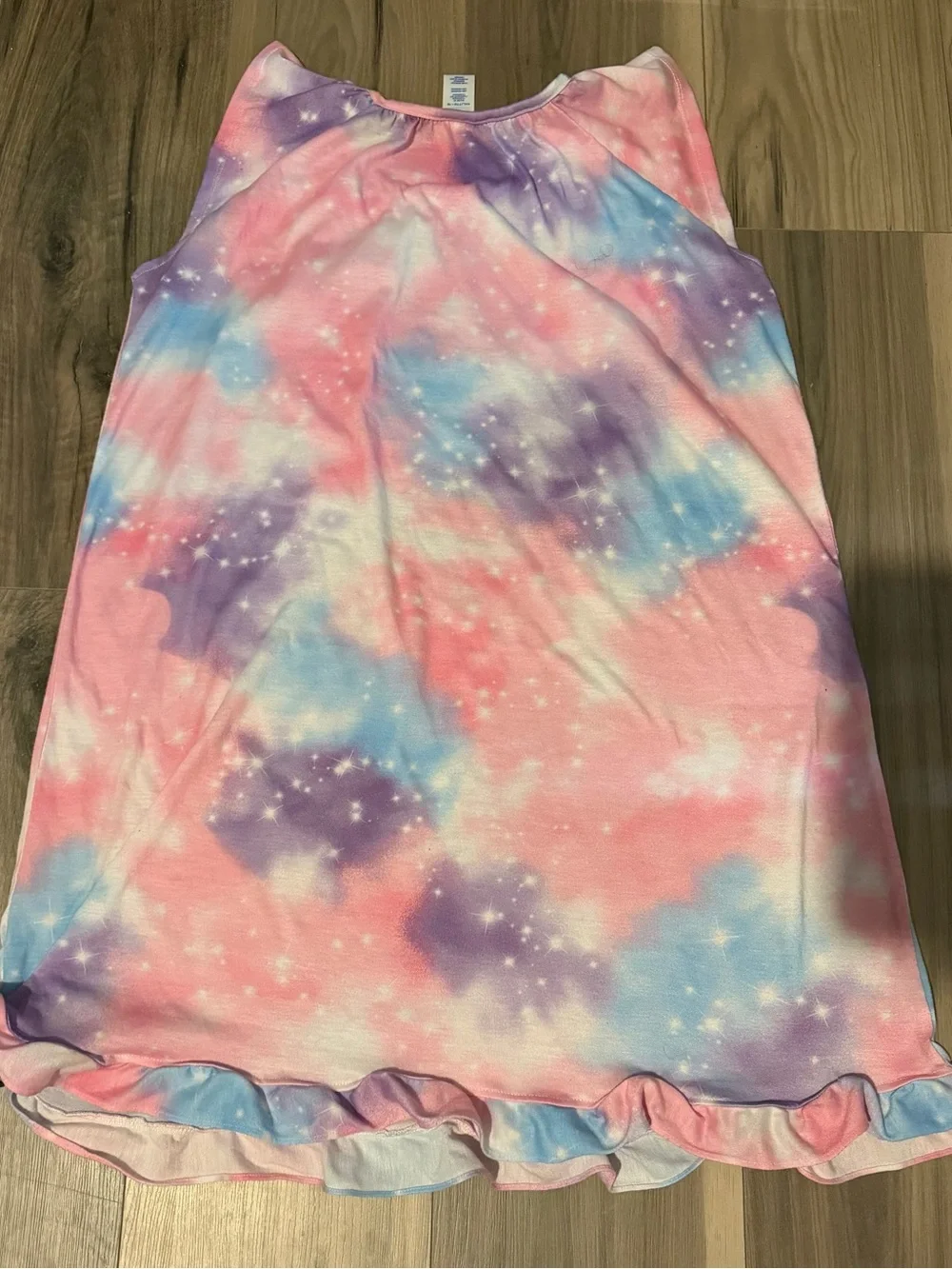 The Children's Place Pink Blue Purple Tie-Dye Unicorn Nightgown